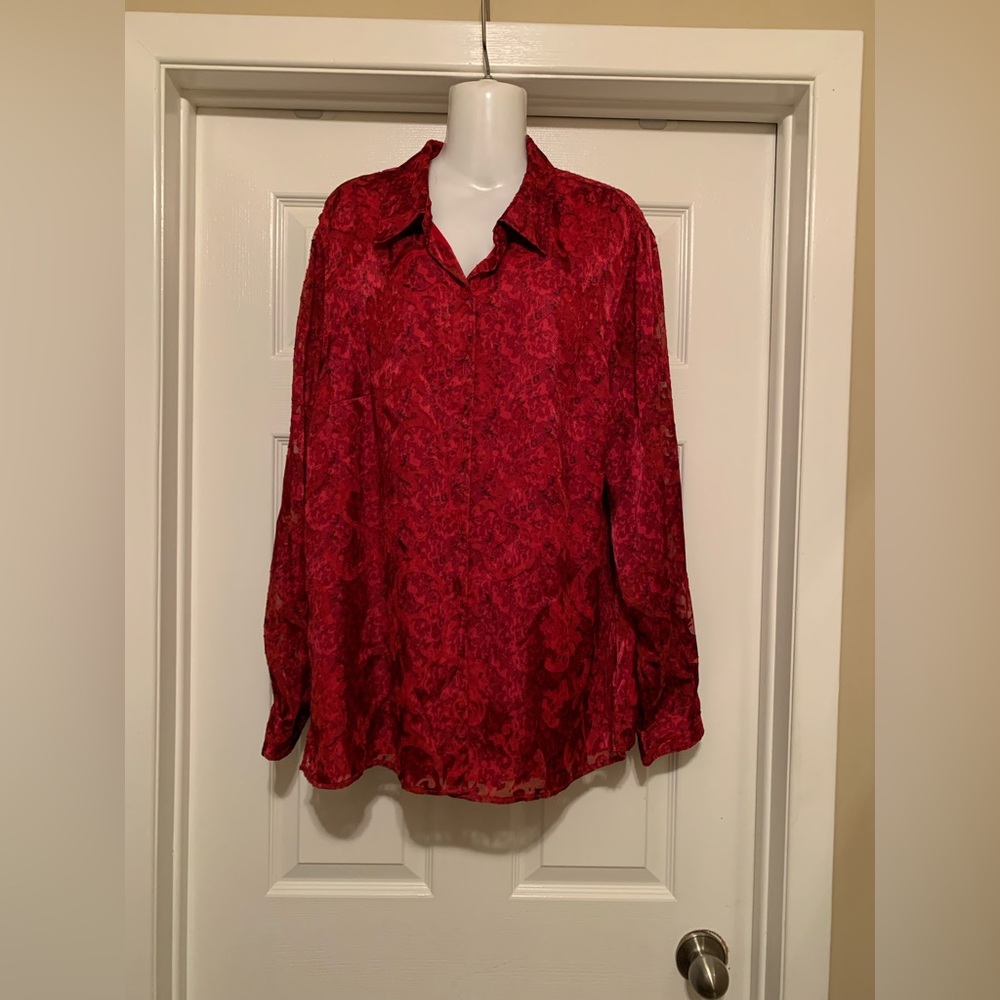 JM Collection Lined Blouse